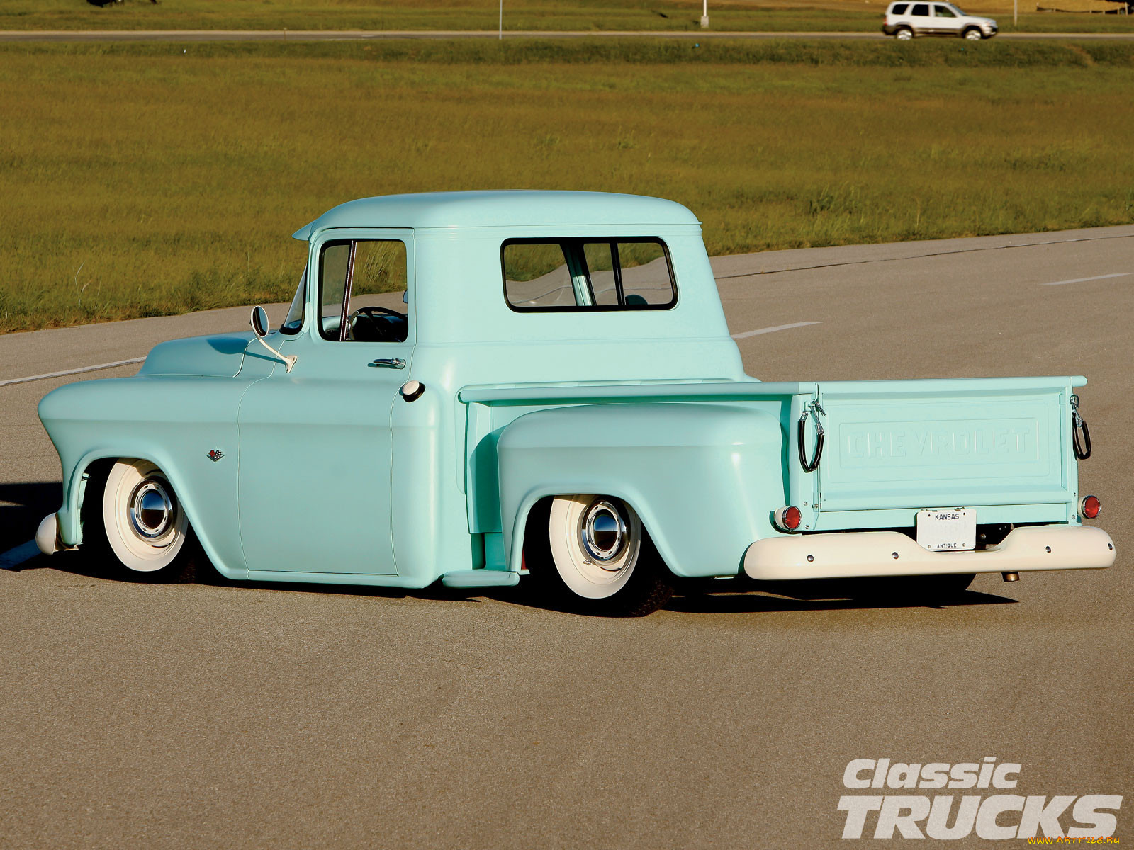 1956, chevy, pickup, , custom, pick, up